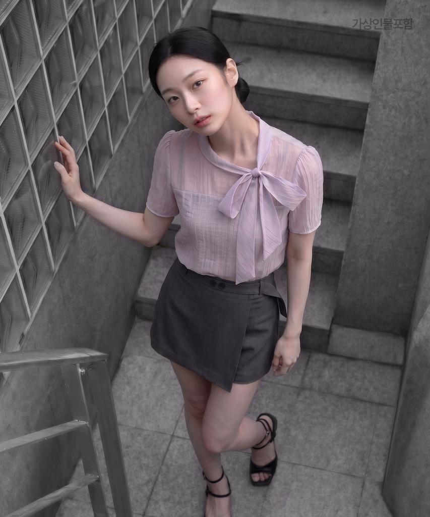 ROEM See-Through Ribbon Tie Blouse Rmblg26Rt5