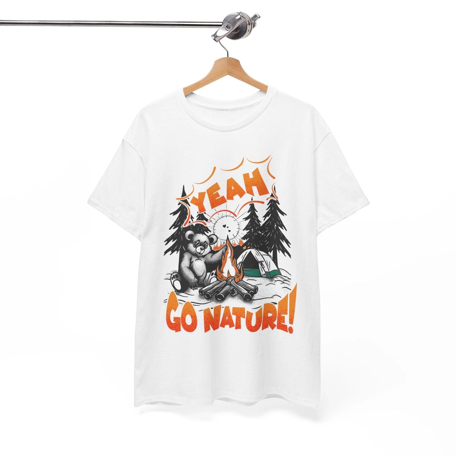 Comic T-Shirt - Cartoon & Humor-Inspired Tee Yeah Go Nature! Shirt 4XL