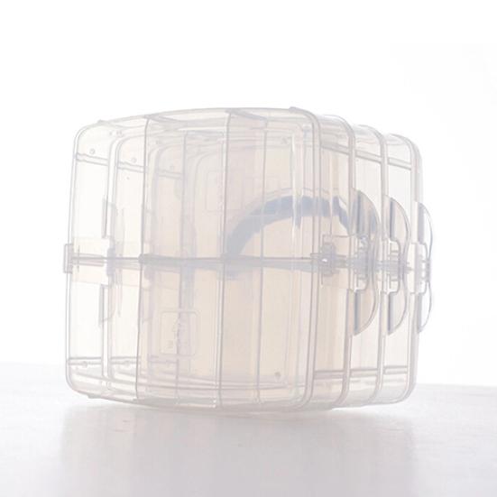Plastic 3 Tiers Portable Detachable Storage Box Transparent Container Organizer