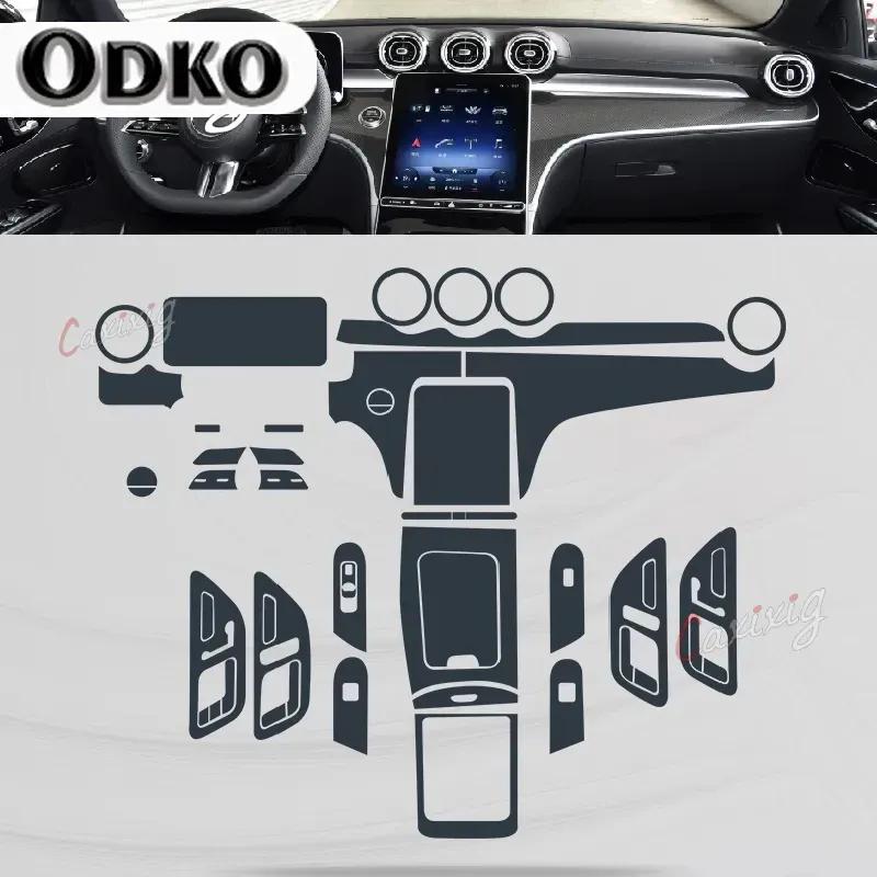 For Mercedes-Benz C-Class W206 Car Interior Center Console Transparent TPU Protective Film Anti-scratc Repair Film Accessori
