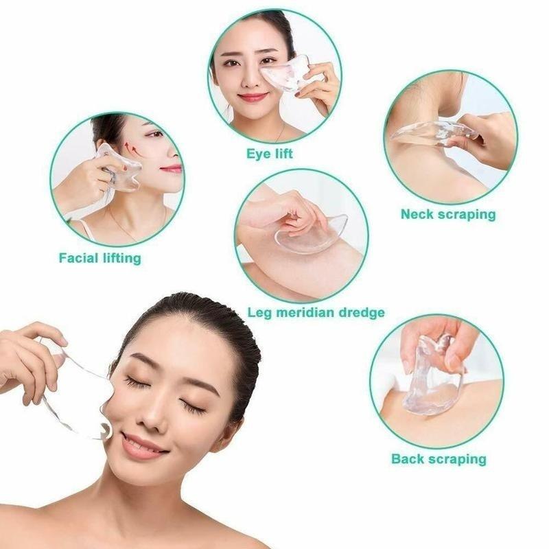 Crystal  Scraping Massage Tool Face Massage Guasha Board Ultra Smooth Edge Facial Massage Tools