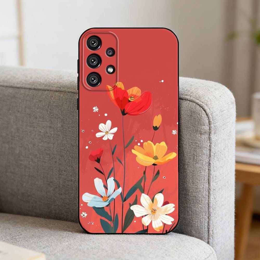 B-Beautiful Flowers   Phone Case For Samsung S25,S24,S21,S22,S23,S30,Ultra,S20,Plus,Fe,Note,10,9,5G Black Cover