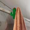 Towel Hanger for Bathroom Cactus Shape No-drill Home Storage Organizer Over The Door Hanger for Bath Spa Laundry Room Locker