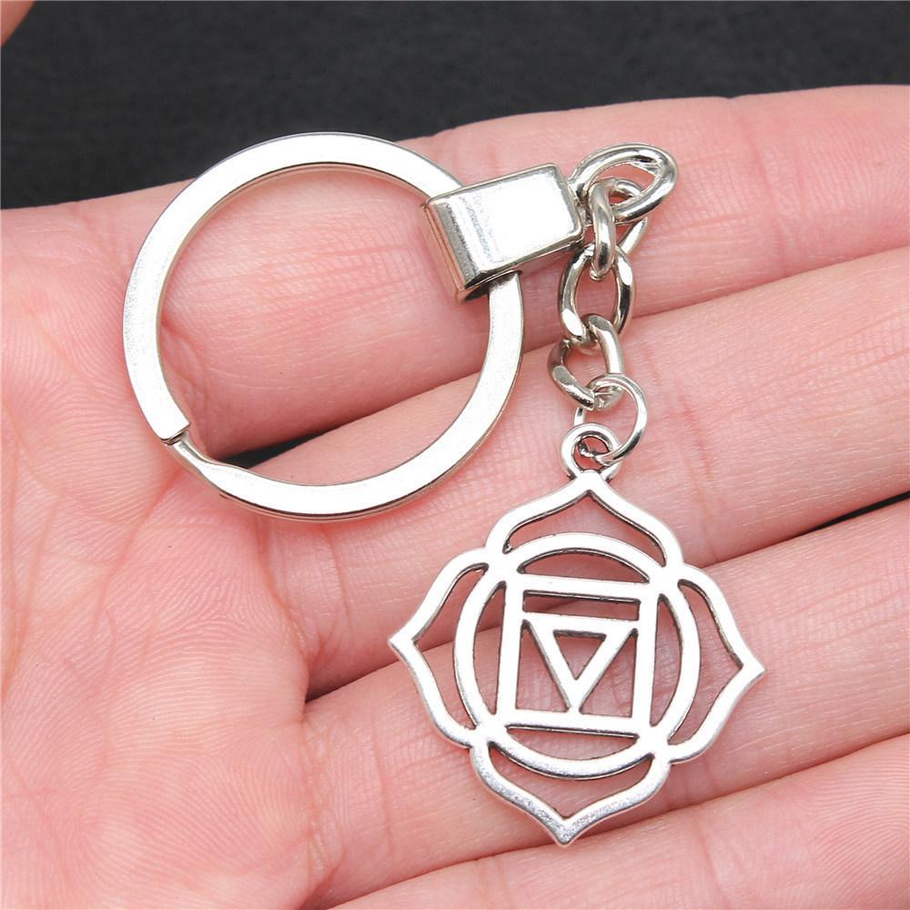 Star of David Talisman Amulet Pendant Antique Bronze Metal Keychain with 30mm Ring for Boys Bag Charm