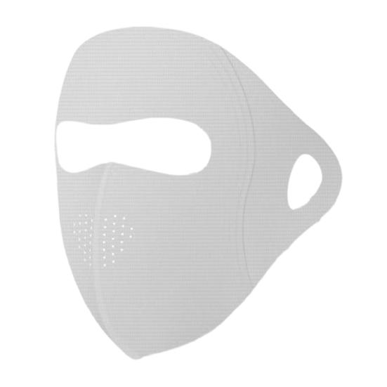 Soft Ice Silk Face Wrapping Breathable Holes Face Guard Full Face Protector Face светло-серый