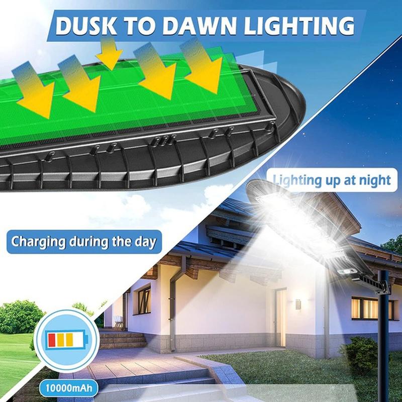New 2025 Updated 168LED Powerful Solar LED Lamp Street Light  Outdoor IP65 Waterproof Motion Sensor Sunlight Yard Garden Street Lamp