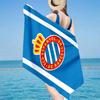 Real Sociedad Crest Design Microfiber Beach Towel, Lightweight And Quick-Dry, for Summer Travel, Beach Essential, Swimming Pool