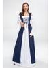 European and American Vintage Medieval Renaissance Square Neck Lace-Up Corset Halloween Costume Dress