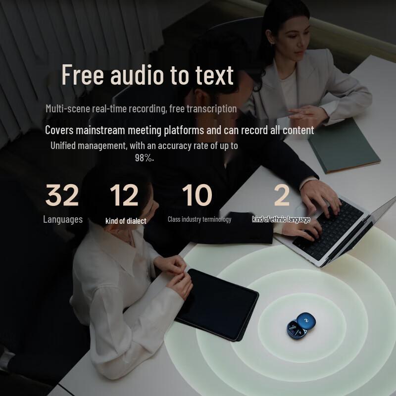 iFLYTEK Pro 3 AI Smart Noise-Cancelling Bluetooth Earbuds