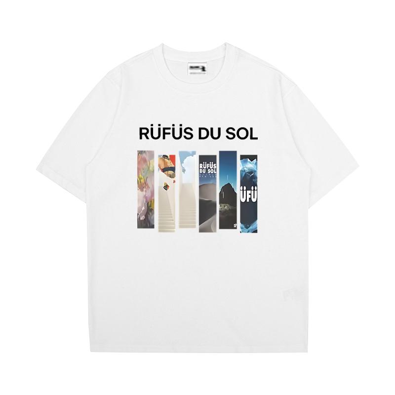 

Rufus Du Sol Мерч Тур 2026 Графіка Футболки з коротким рукавом Чоловіки Жінки Вінтажний Вуличний Стиль Футболка Бавовняні Повсякденні Топи з Круглим Вирізом Унісекс L