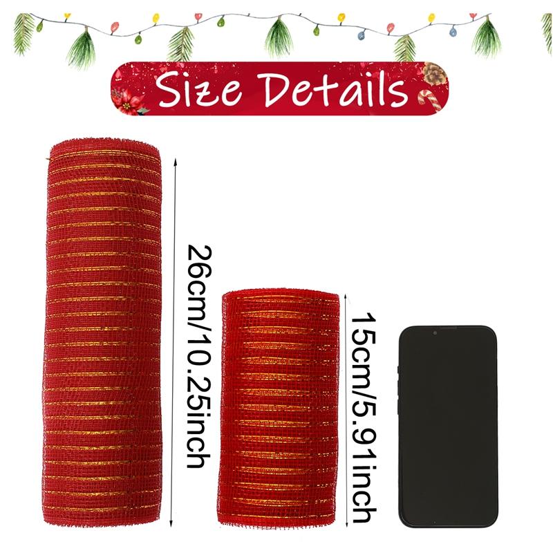 Christmas Crystal Gauze Ribbons 2026 Christmas Tree Decorations for Home Door Wreaths Navidad Noel Gifts Happy New Year 2026