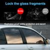 Gradient Car Window Tint Film, Static Cling Privacy Sunshade, UV Protection Heat Insulation Sticker