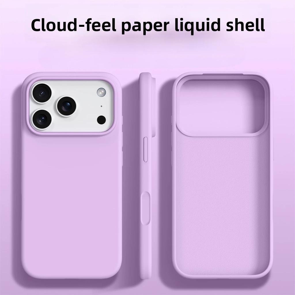 Custodia per Telefono in Silicone Liquido per IPhone 17 Pro Max Copertura Protettiva Morbida con Paraurti per IPhone Air 16E 16 15 14 13 Pro Max Funda Cases