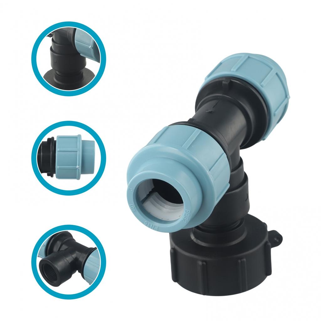 Aus Kunststoff gefertigte Garten-Grobgewinde-MM-PE-Armaturen