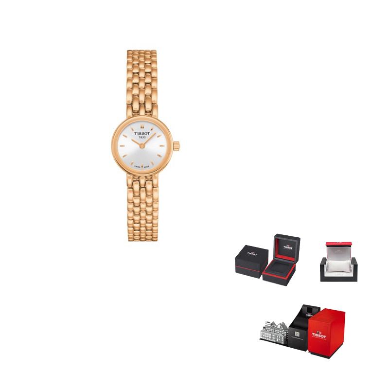 

TISSOT Cute Collection Quartz Movement Women s Watch 19.5mm Silver Dial Stainless Steel Case T058.009.33.031.01 Rose Gold Strap