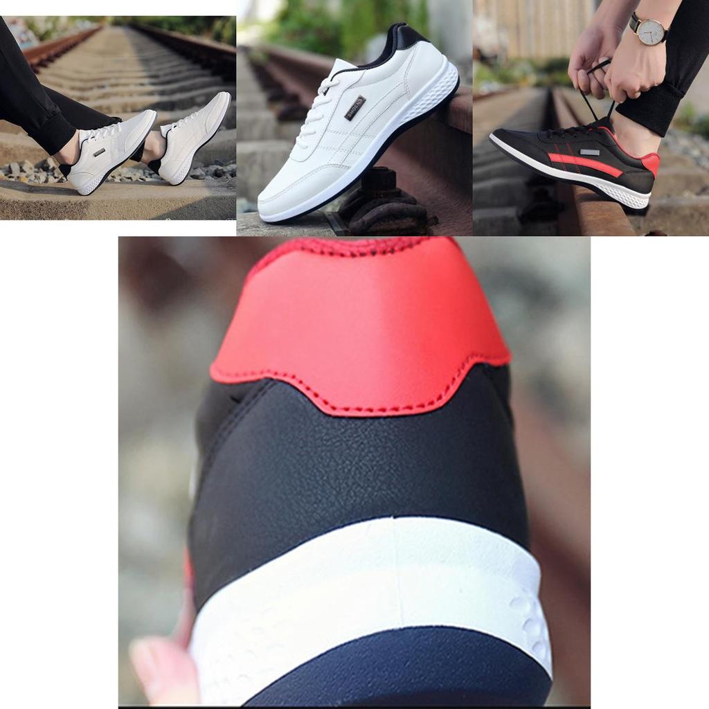 Premium Quality Men's Shoes Artificial Leather Casual Sneakers Trainers With Timeless Design