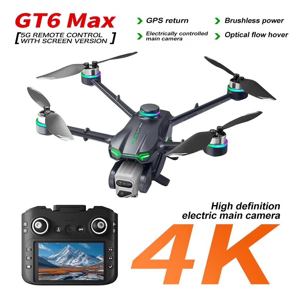 Nuevo Dron Profesional GT6MAX 8K HD Cámara Dual GPS Retorno Inteligente Control de Pantalla de 5,64 pulgadas 5G WIFI Evitación de Obstáculos RC sin Escobillas Cuadricóptero Plegable