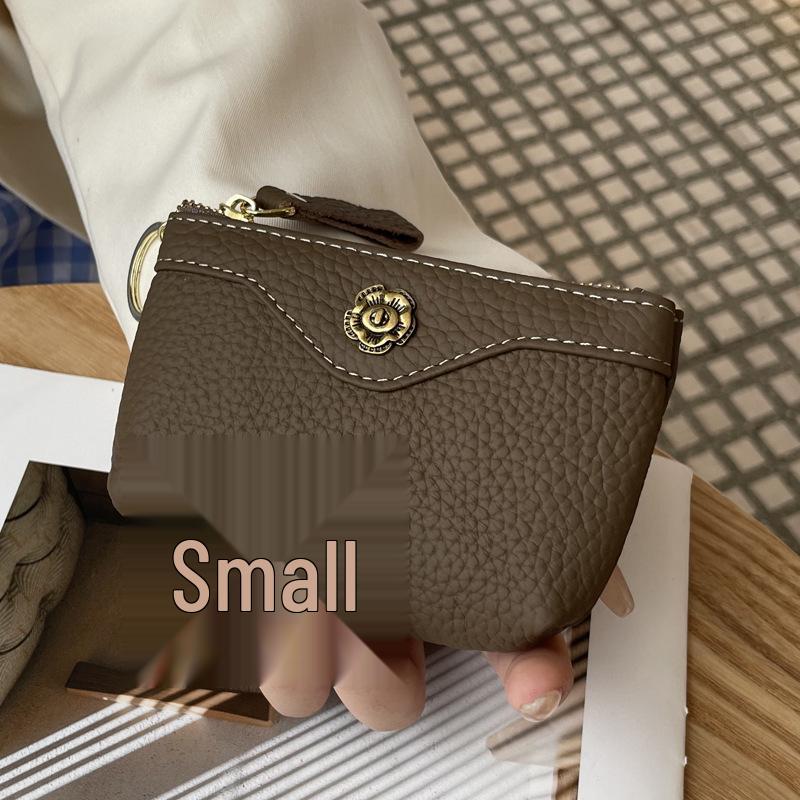 2025 Women's Genuine Leather Small Coin Purse & Lipstick Key Clutch