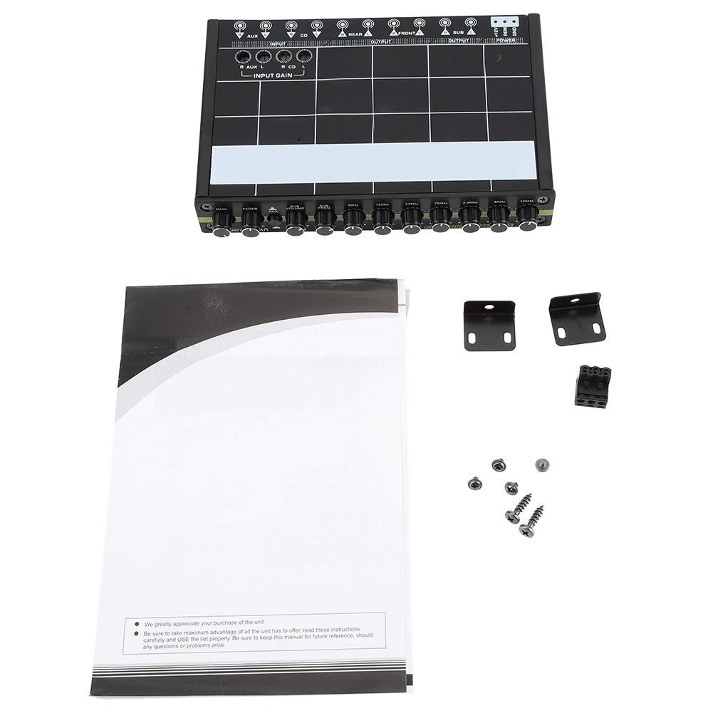 7 Band Graphic Equalizer, 1PCS Eye Anchor Car Audio Stereo EQ Equalizer with 7 Bands) Black)