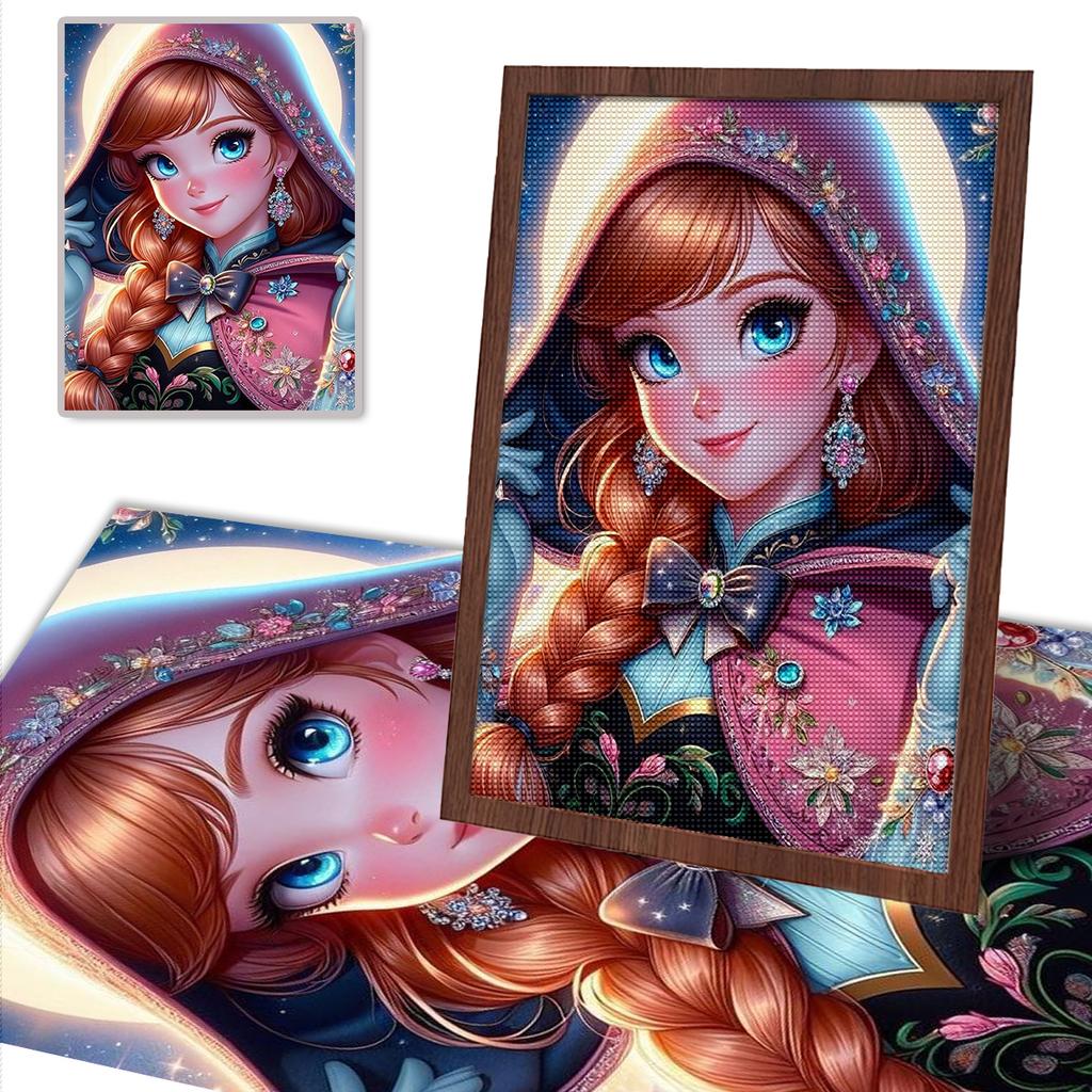 5D Diy Diamond Painting Lovely Princess Anna Full Drill Rhinestones Mosaic Embroidery Handmade Products Home Decor Gift