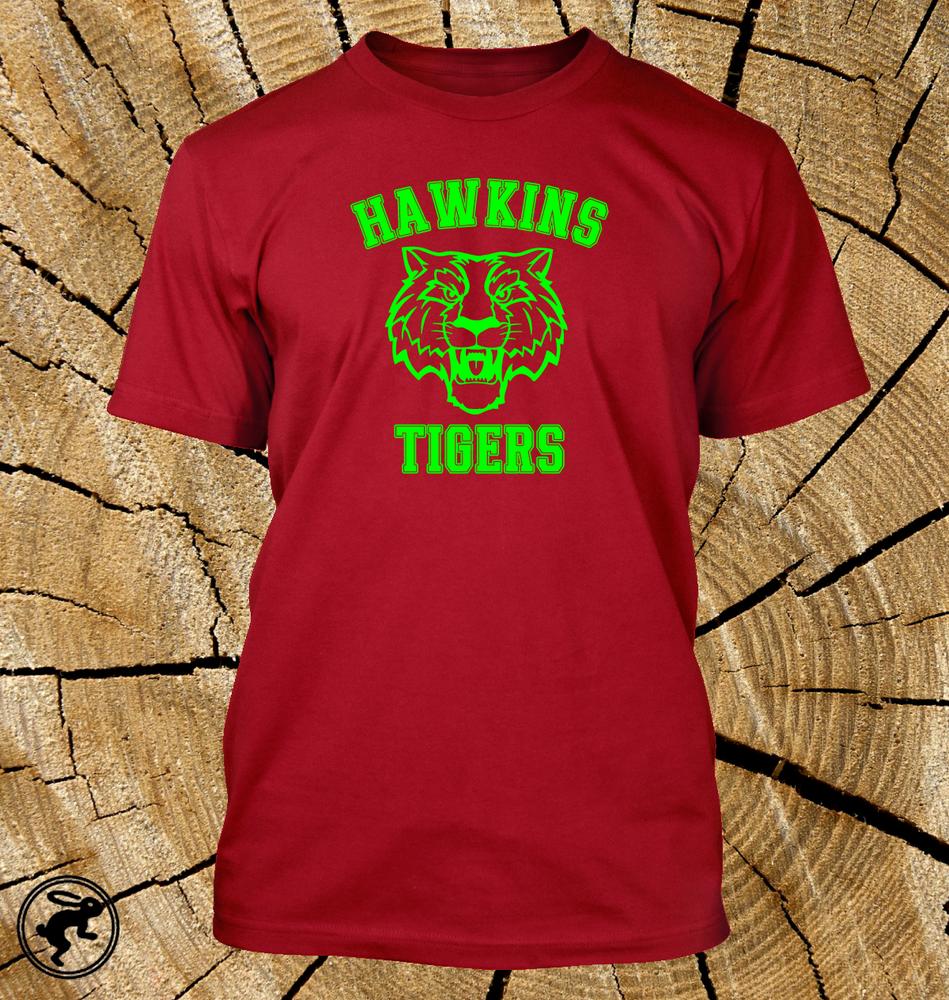 Stranger Things Hawkins Tigers T Shirt Tv Show Tee Available In 12 Shirt Colours S