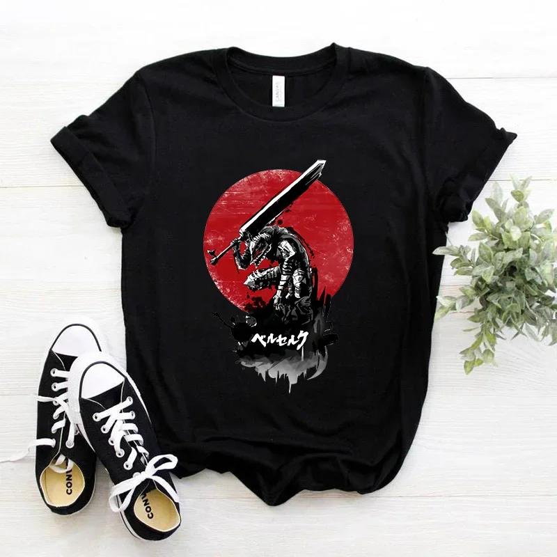 Anime Berserk Tričko Unisex Japonský Y2k Streetwear Manga Guts Vtipná Trička Dámský Top Kawaii Krátký Rukáv 90. léta