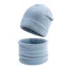 Cartoon Children Hat Scarf Set Solid Color Kids Beanies Sets  Winter Season