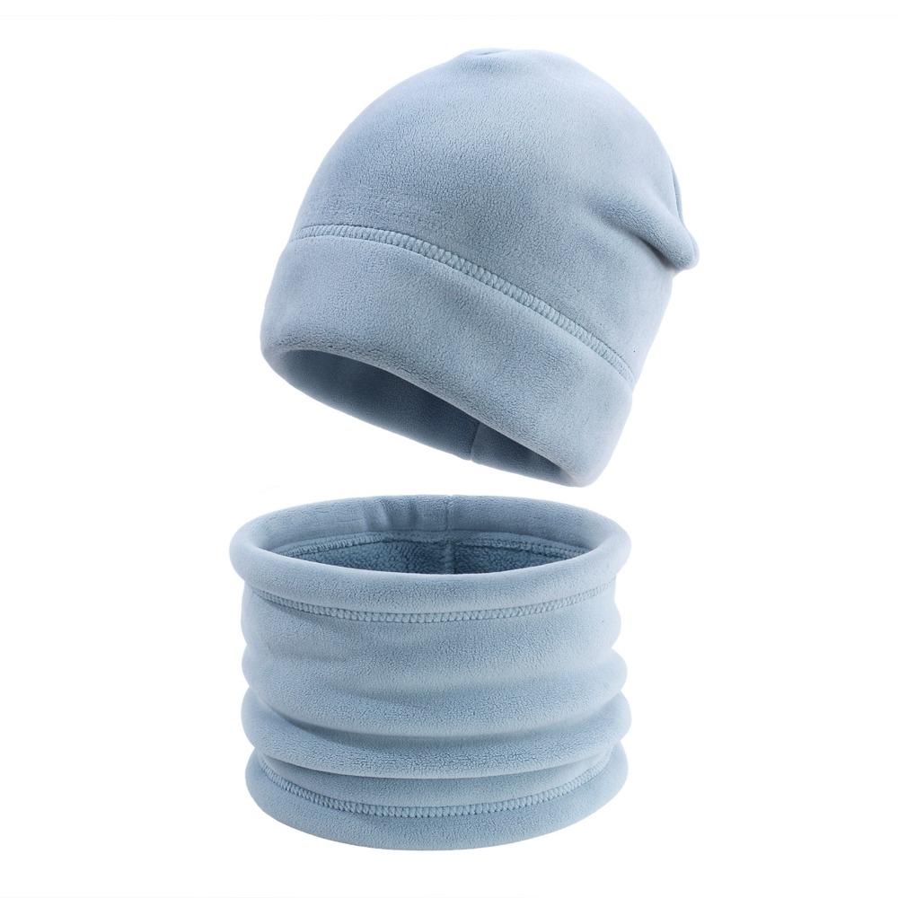 Cartoon Children Hat Scarf Set Solid Color Kids Beanies Sets Winter Season