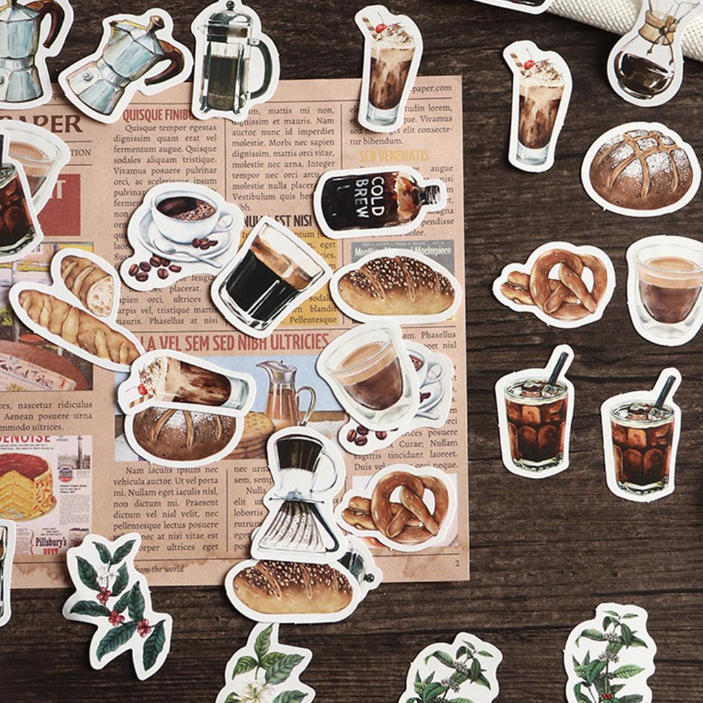 46 Piezas Pegatinas para Scrapbook DIY Impermeables Autoadhesivas Decorativas para Diarios Álbum de Fotos