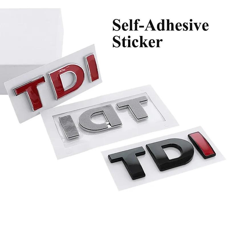 AAYX1 3d ABS Black Logo TDI Emblem Car Trunk Badge For Passat Jetta Touareg Tiguan Touran Golf 4 5 6 Caddy TDI Sticker Accessories
