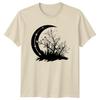 Mystical Moon And Botanical Plant TShirt Witchy Nature Birthday Gift For Him