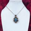 Labradorite Pendant Copper Wire Wrapped Pendant Handmade Jewelry Gemstone Pendant