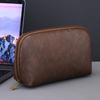 Electronic Accessories Bag Multi-Compartment Travel Tech Accessories Pouch Waterproof Faux Leather Pouch Organizer