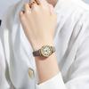 Simple Retro Student Watch High-End Small Seconds Quartz Watch Women'S Niche Lychee Pattern Belt Watch
