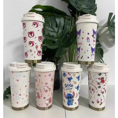 316 Stainless Steel Thermos Cup High Value Large Capacity Girls Straw Cup Stitch New Water Cup Car Coffee