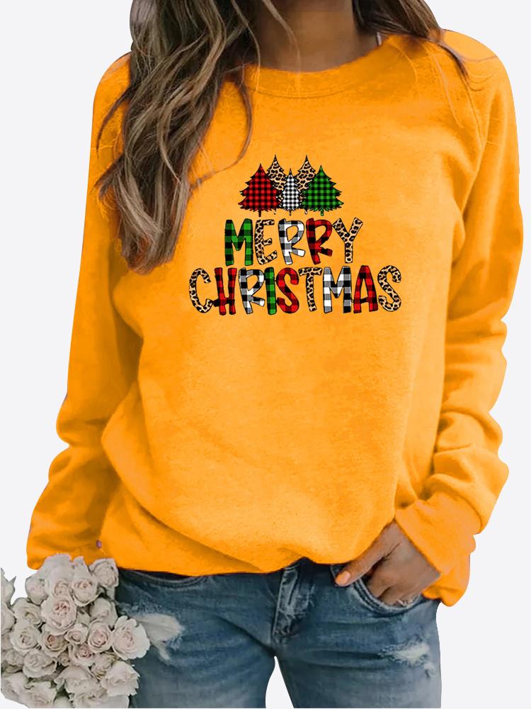 

Осенний новый свитер, женские топы с принтом, футболка, женская Повседневная толстовка с круглым вырезом и длинными рукавами, блузка больших размеров 3XL жёлтый