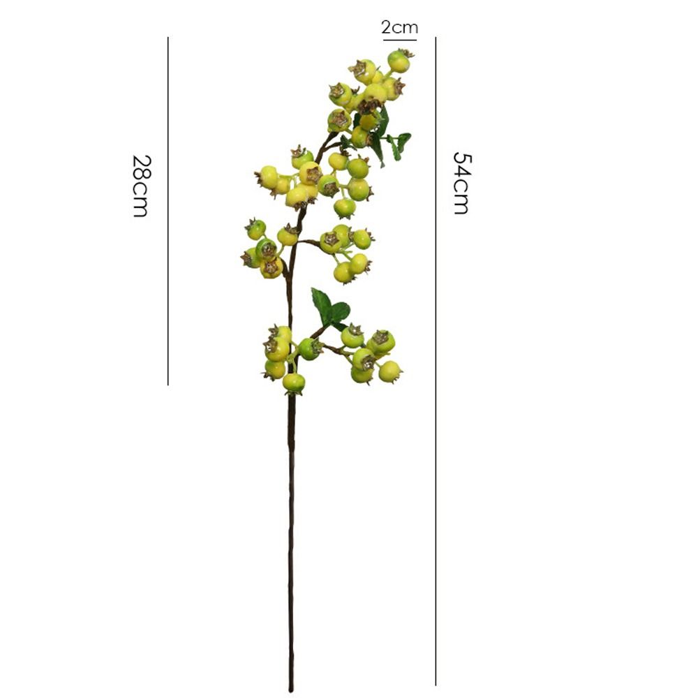 Plastic Christmas Blueberry Fruit Branches Realistic Elegant Simulation Foam Red Berry Handmade Fake Plants