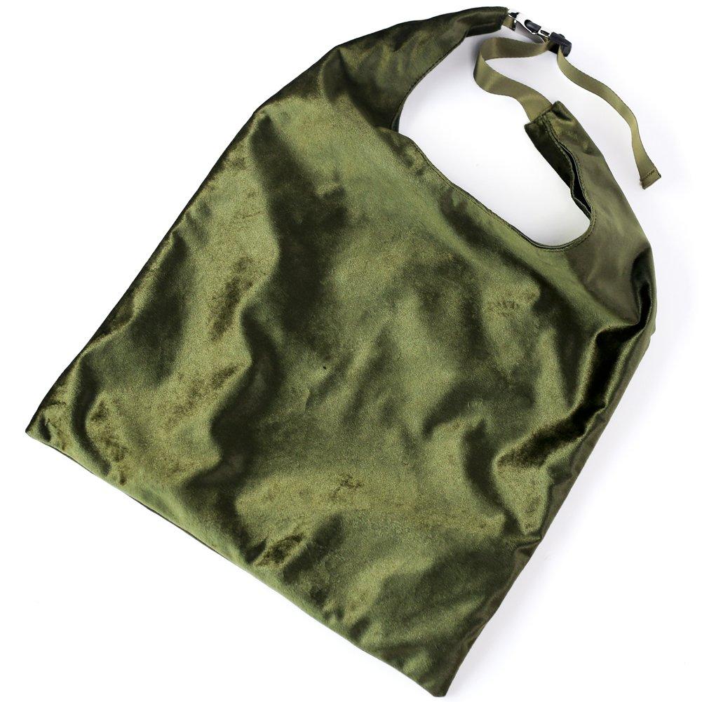 Edie Tokyo Velvet Shopper Bag Shoulder Bag BRAD Tote Tote Bag for Women <Khaki>