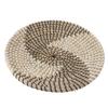 Woven Wall Basket Decor Handcrafted Seagrass Hanging Baskets Multifunction Woven Insulation Pad for Living Room Kitchen