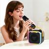 K10 Wireless Bluetooth Speaker With 2 Microphone RGB Light Outdoor Home Karaoke Voice Change Mini Speaker for Family Gifts