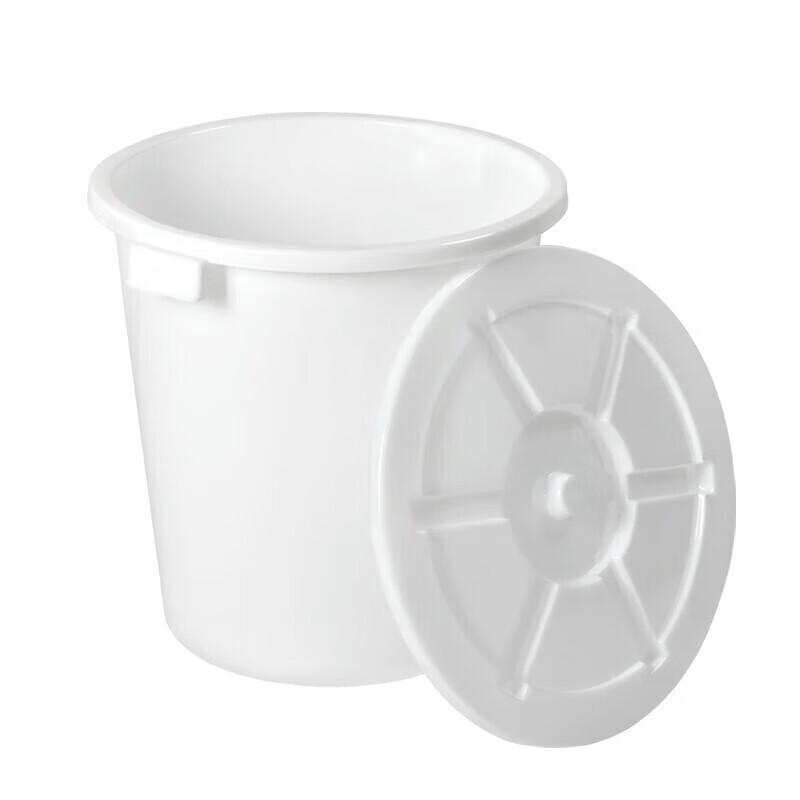 Jixiong Large Round Plastic Trash Can with Lid