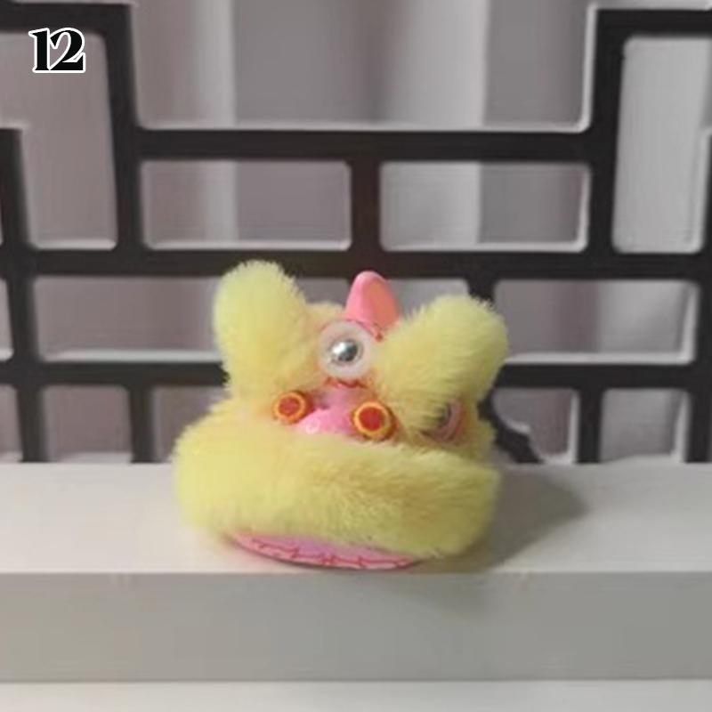 Chinese Lion Dance Ornaments Chinese Style Lion Dance Feng Shui Lucky Keychain Living Room Car Office Desktop Decor Crafts