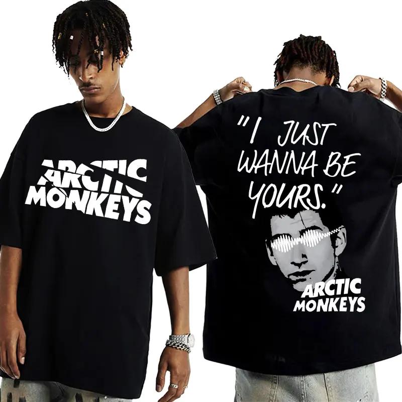 Vintage Favourite Worst Nightmare T Shirt Arctic Monkeys 505 Lyrics Print Tee Shirt for Men Women Hip Hop Punk Oversized T-shirt