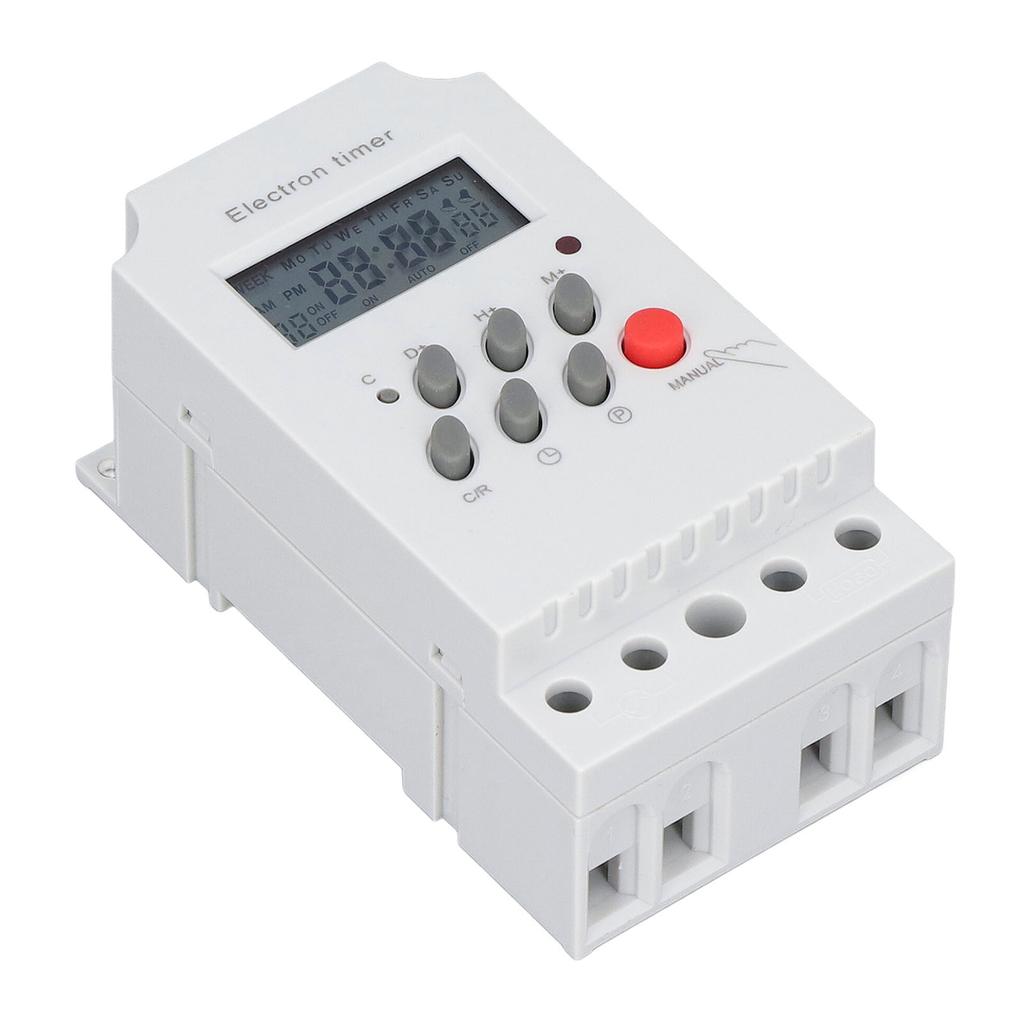 Electronic Timer Switch DIN Rail LCD Microcomputer Electron Intelligent Controller KG316TII(DC 12V )