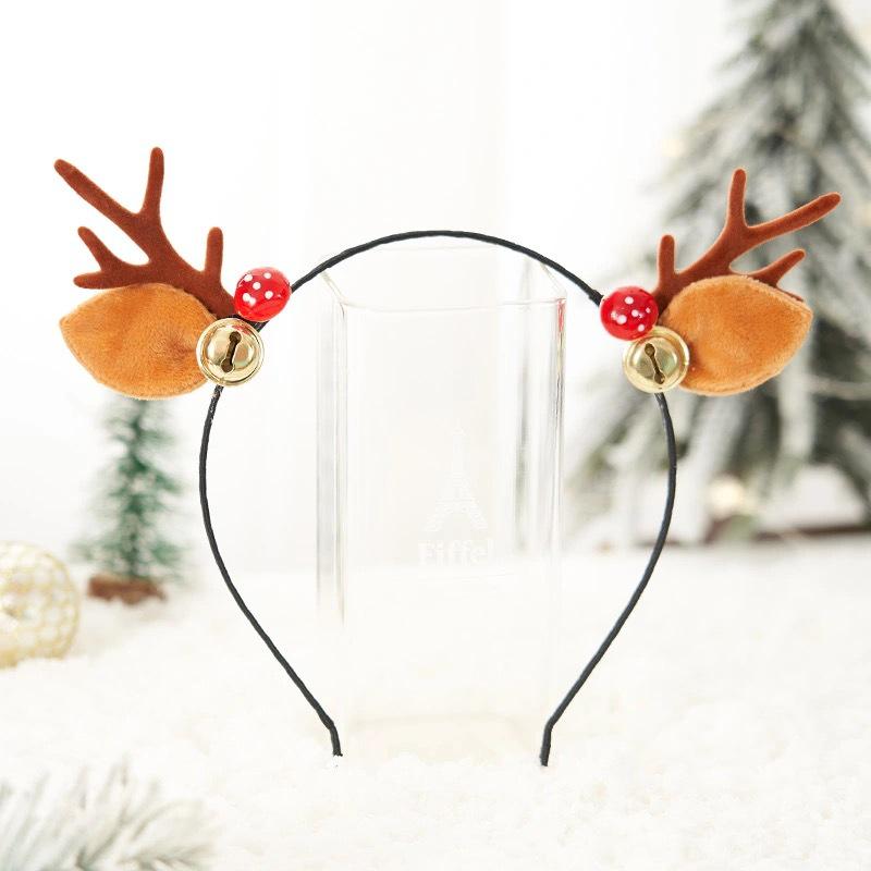 Barrette Serre-tête Bois de Faon Style Mori - Accessoire de Cheveux de Noël Mignon d'Inspiration Féerique pour Femmes