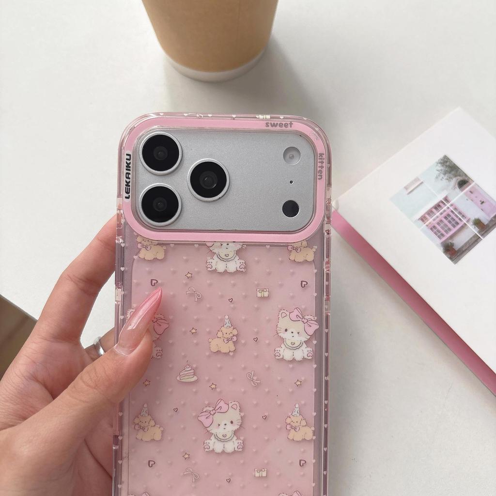 Trendy Brand IMD Side Face Series Cute Cartoon Puppy Drop-Proof Phone Case for iPhone 17 Pro Max