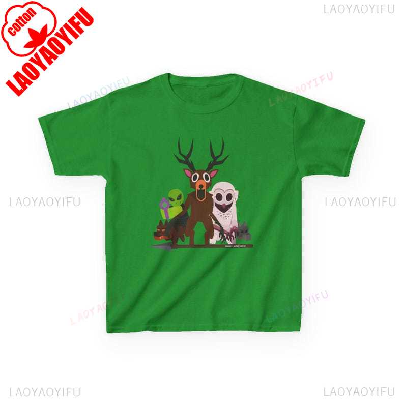 99 Nächte im Wald Inspiriertes Hirsch Eule und Alien Lustiges Spiel T-Shirt Perfekt für Naturliebhaber Geburtstagsgeschenke Halloween Spaß Oberteile