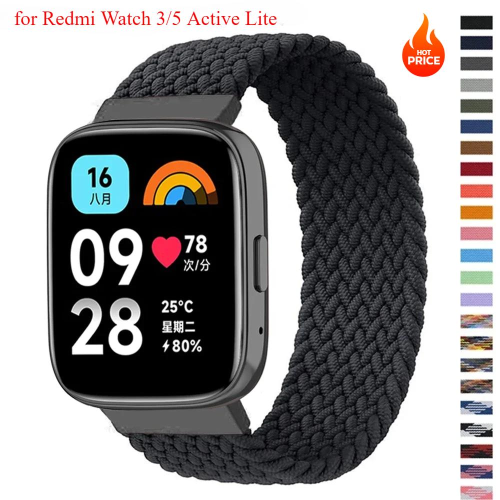 22mm Nylon-Armband für Redmi Watch 3/5 Active Band Elastisches Ersatzarmband für Redmi Watch 3/5 Lite Armband Correas