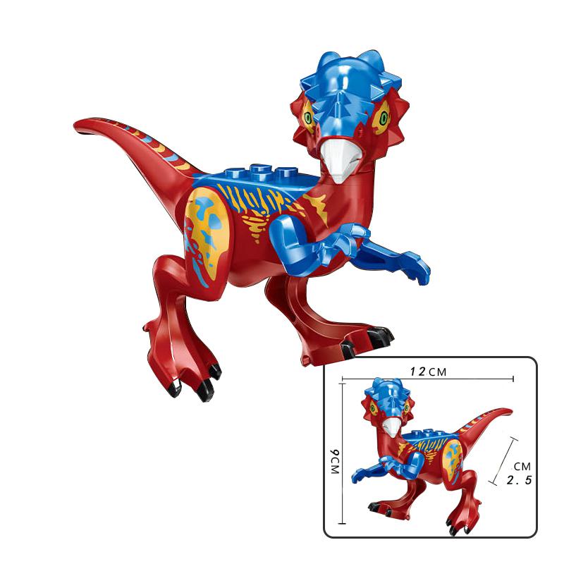Sperrblöcke Jurassic Dinosaurier Tyrannosaurus Rex Wyvern Velociraptor Stegosaurus Bausteine ​​Spielzeug für Kinder Dinosaurier
