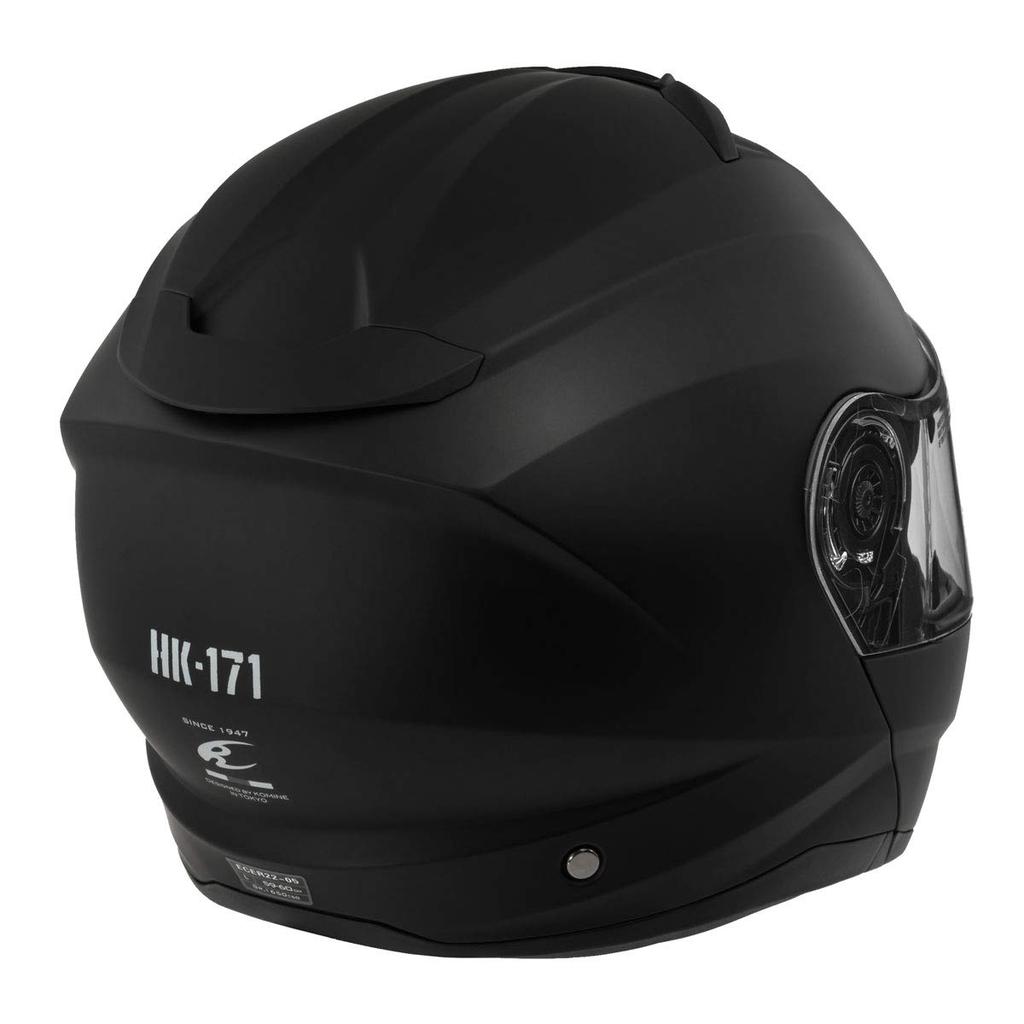 KOMINE Motorcycle FL System Helmet Matte Black L UV Protection Shield High Strength ABS Shell Inner Visor Full Face Magnetic Buckle HK-171